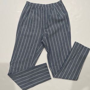 Blue and white striped linen pants - comes with its matching top